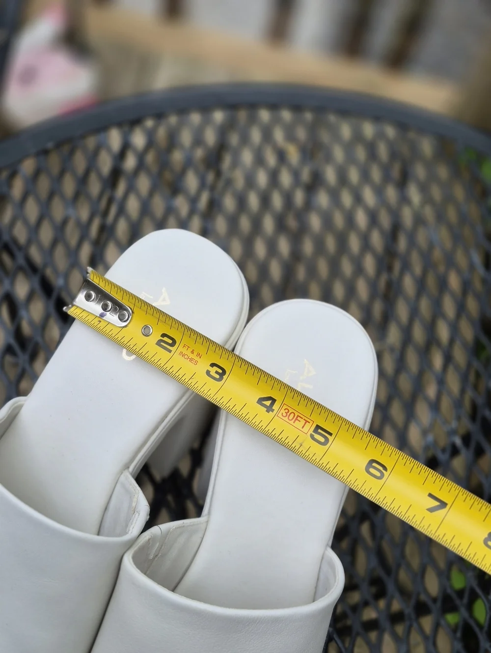 ALDO White Padded Slide Platform Mules - Picture 6 of 16